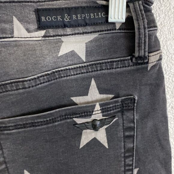 Rock & Republic- Black star shots- mid rise- Size 8 - Picture 6 of 8